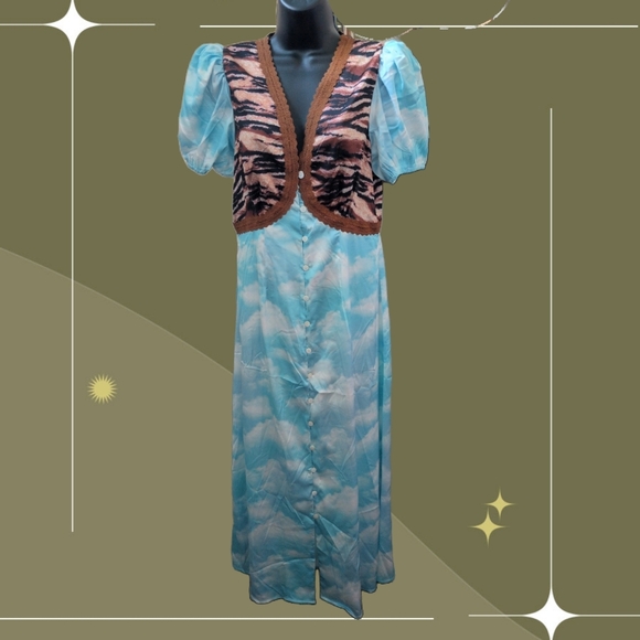 Dressed in LALA Dresses & Skirts - ✨ Nwt Serendipitous Dress In Tiger Blue Cloud By Dresses In Lala Size Small